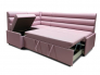 Угловой диван Призма Валики со спальным местом розовый