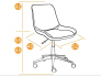 Кресло офисное Style флок молочный