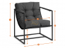 Кресло Charli Чарли рогожка коричневый