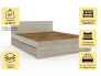 Кровать Монблан с ящиками 160х200 см Дуб крафт серый/Кашемир