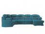 Диван угловой большой П-образный Квин 6 Newtone azure