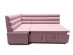 Угловой диван Призма Валики со спальным местом розовый