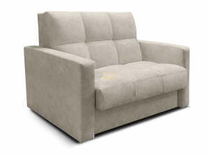 Диван Рэй Клетка 1200х2000 с прямыми подлокотниками бежевый велюр