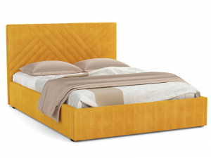 Кровать Гамма 1400 с основанием велюр тенерифе куркума