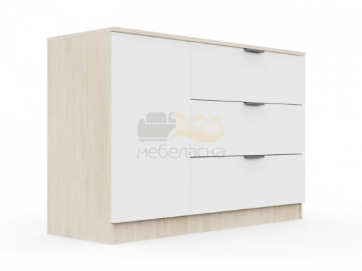 Комод Монблан 1200 Дуб сонома-Белый Шагрень