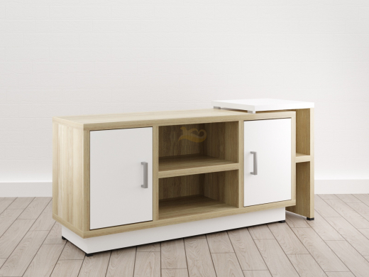 Тумба дизайн (Е-9) Eclectic eco Дуб рокпайл-белый