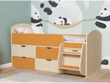Кровать Малыш-7 Дуб-Оранжевый