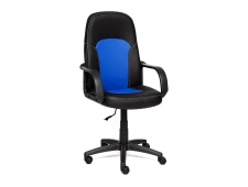 Кресло офисное Parma кожзам черный/синий