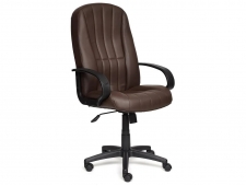 Кресло офисное СН833 кожзам коричневый