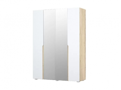 Шкаф 4-х створчатый с зеркалом и ящиками Кристабель-Лайт 4